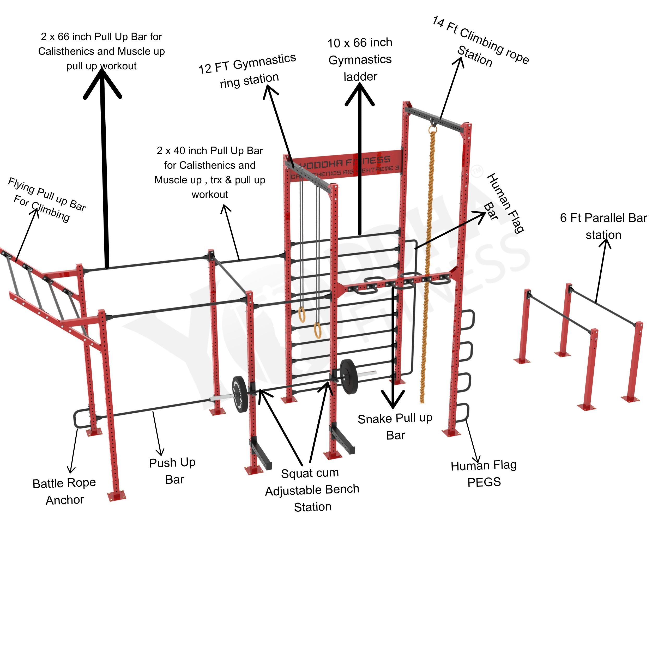 Calisthenics Rig - Extreme 3