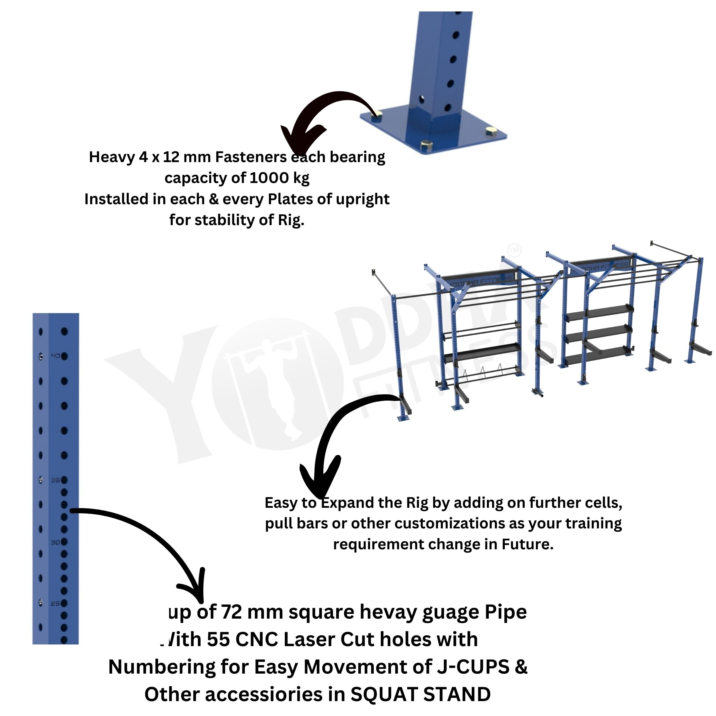 Wall Mounted CrossFit Rig - 24 FT With Storage