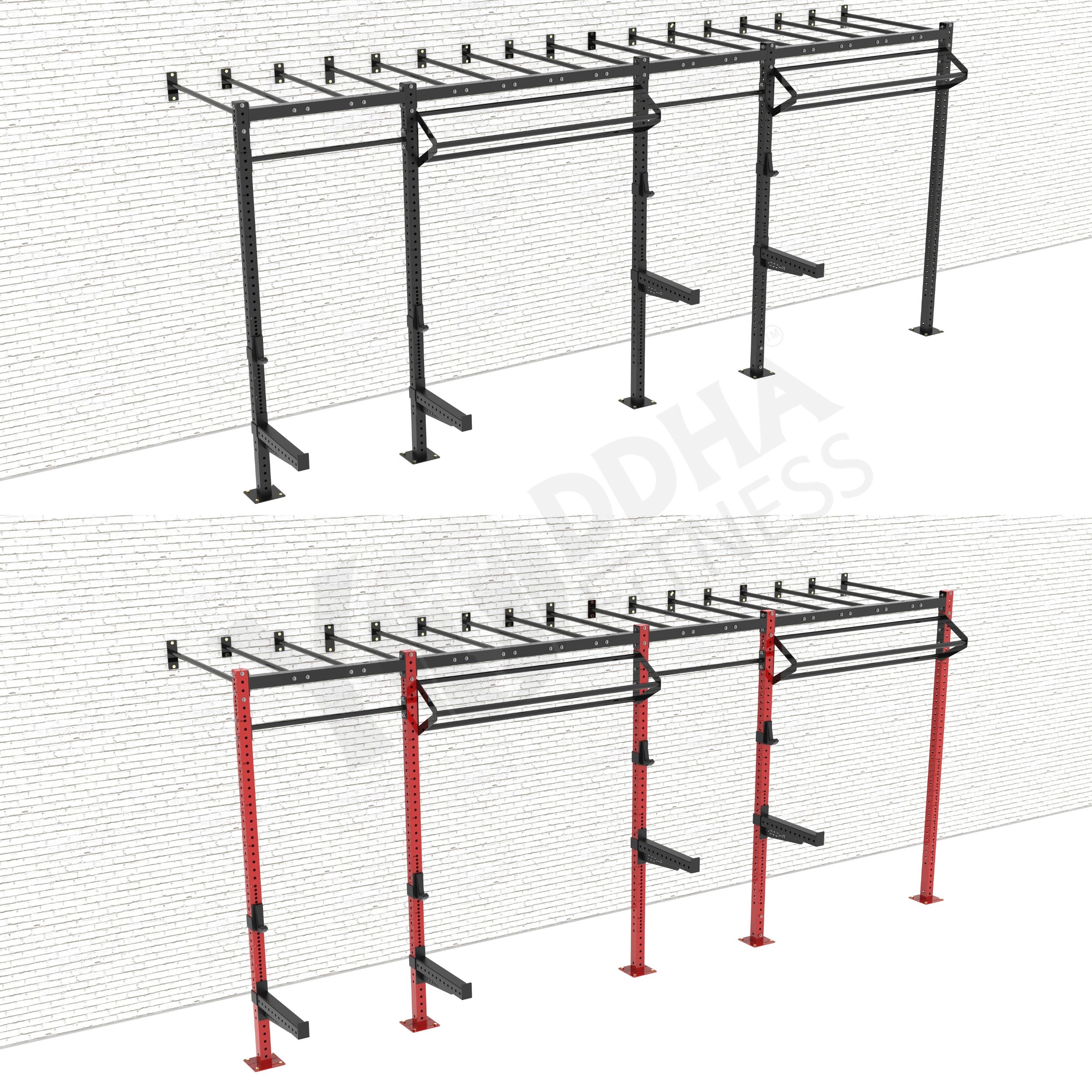 Wall Mounted CrossFit Rig - 20 Ft with Monkey Bar