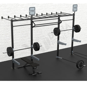 Wall Mounted CrossFit Rig - 14 Ft with Monkey Bar