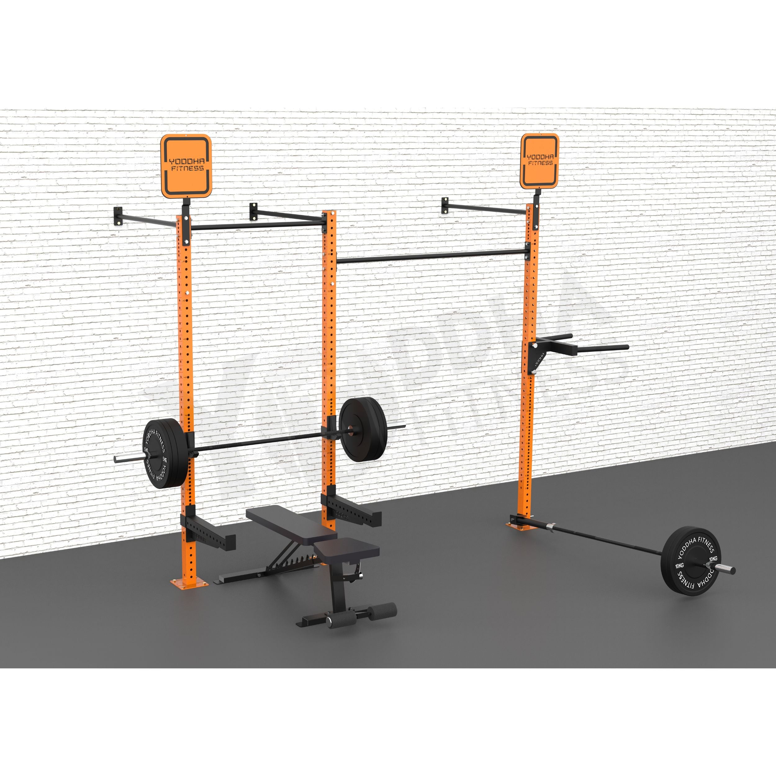 Crossfit Rig Stand Wall Mounted CrossFit Rig - 10 Ft - Yoddha Fitness Inc