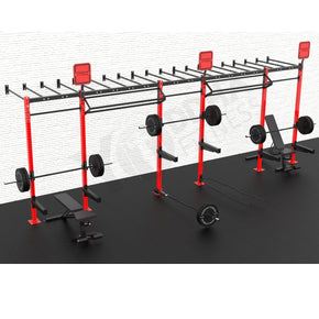 Wall Mounted CrossFit Rig - 24 Ft with Monkey Bar