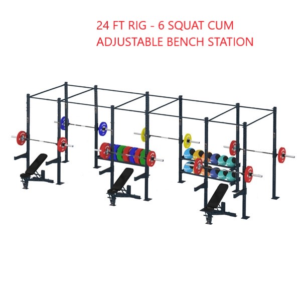 24 ft freestanding Pull up Rig, 10 Ft Crossfit Rig, Gym Rig, CrossFit gym rig, CrossFit equipment, cross fit rig, grounded crossfit rig